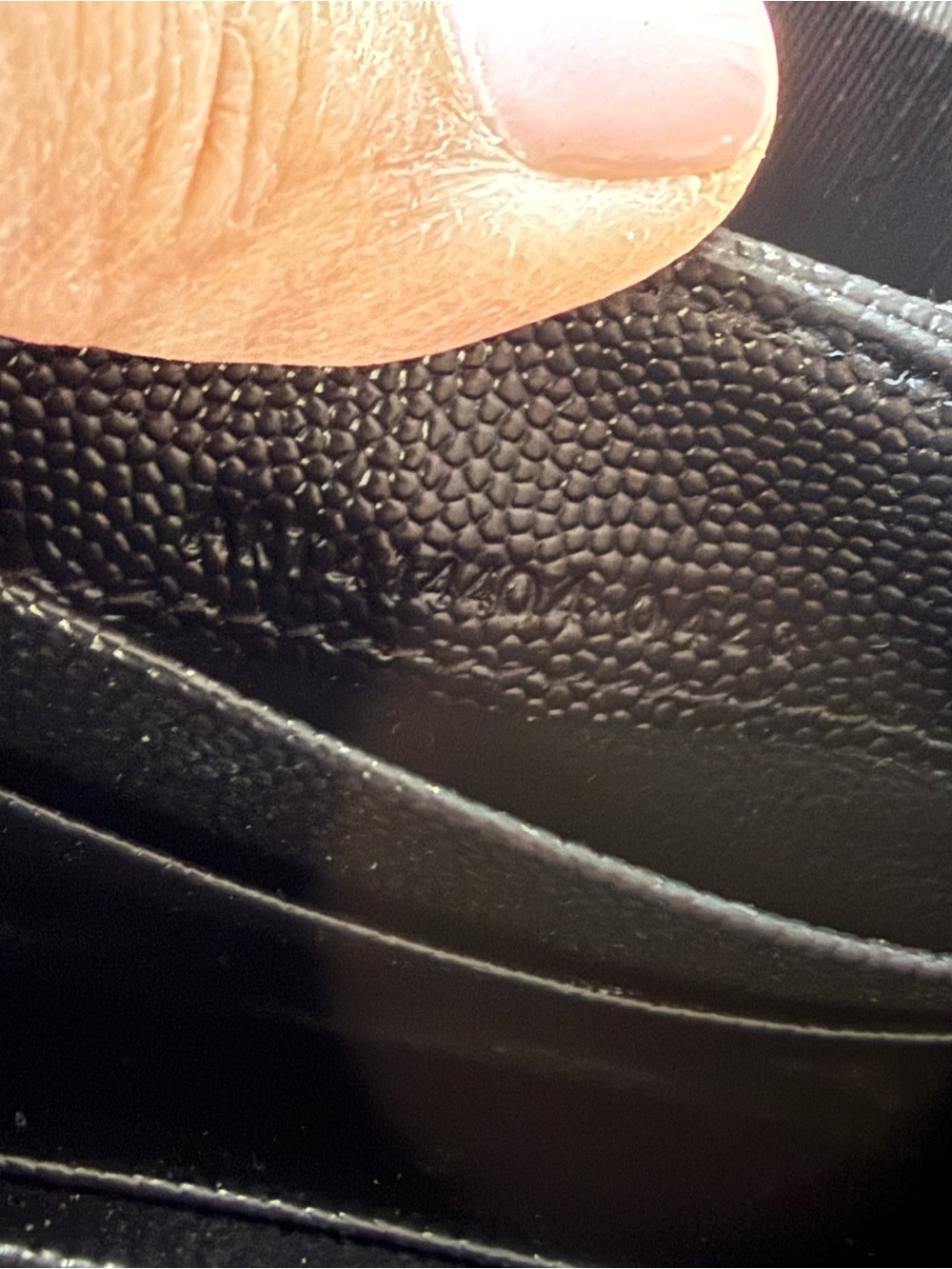 EUC, Saint Laurent YSL Monogram Envelope Wallet – Black Grain Ret. $585 - Picture 11 of 12